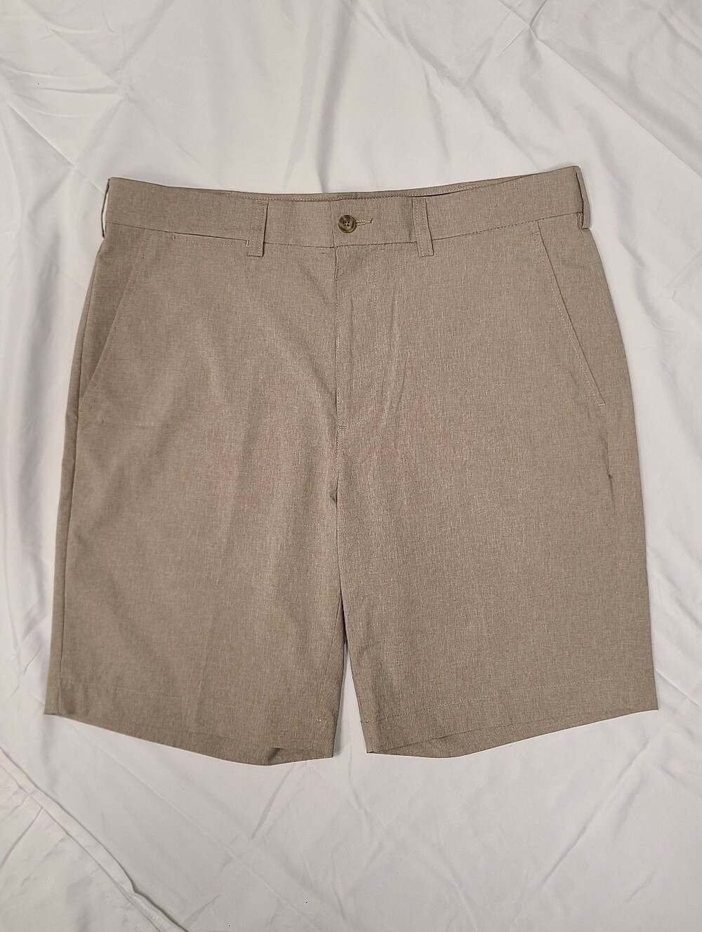 Grand Slam Shorts Mens 34 Beige Performance Golf Pockets